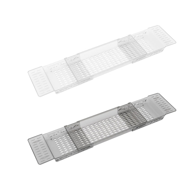 Bath Tub Storage Shelf Bathroom Adjustable Drainage Shelf Organizer Space Saving