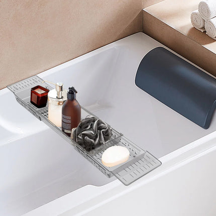 Bath Tub Storage Shelf Bathroom Adjustable Drainage Shelf Organizer Space Saving