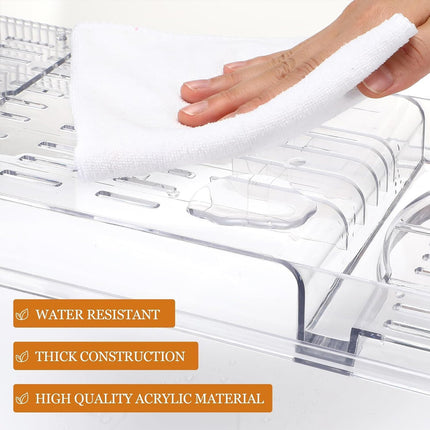 Bath Tub Storage Shelf Bathroom Adjustable Drainage Shelf Organizer Space Saving