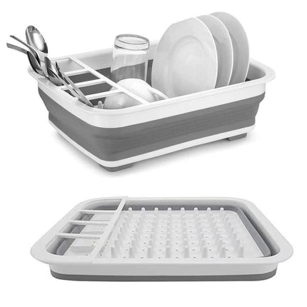 Kitchen Draining Rack Foldable Type Multi Functional Bowl Chopstick Drying Shelf