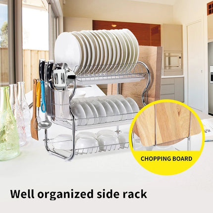 Kitchen Bowl Dish Rack Drainer Storage Cutlery Holder Cupboard Organizer