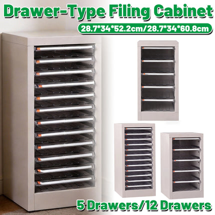 Multi-Layer Drawer-Type File Cabinet Home Office A4 Document Storage Organizer