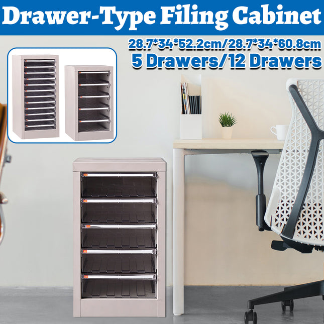 Multi-Layer Drawer-Type File Cabinet Home Office A4 Document Storage Organizer