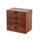 Solid Wood 4 or 5 Drawer Desktop Storage Box Organizer For Office Home Supplies