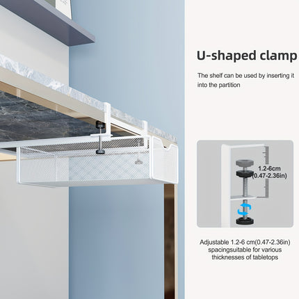Office Desk Pull Out Hanging Basket Under Desk Storage Organizer for Stationery