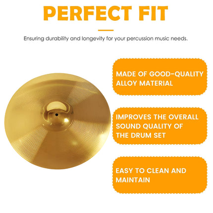 16 Inch Alloy Jazz Drum Cymbal Percussion Instrument High Resonance Durable