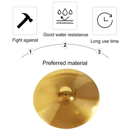16 Inch Alloy Jazz Drum Cymbal Percussion Instrument High Resonance Durable