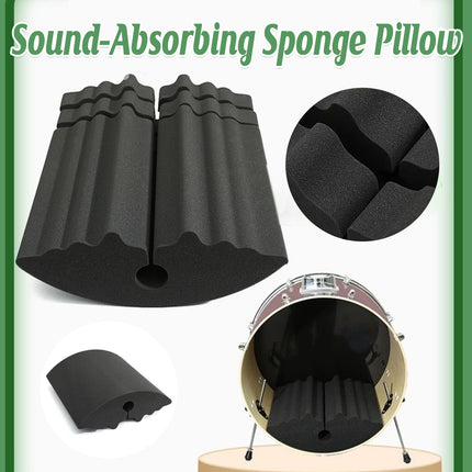 Drum Muffler Pillow Silencer Sponge Universal For Jazz Drum Bass Drum Anti Slip