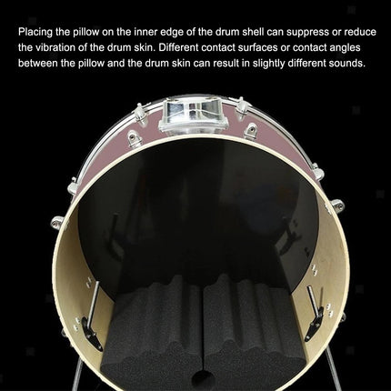 Drum Muffler Pillow Silencer Sponge Universal For Jazz Drum Bass Drum Anti Slip