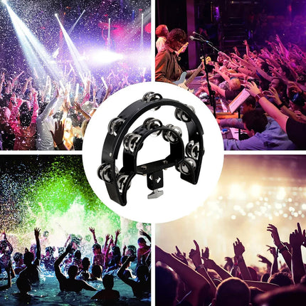 Double Row Hand Bell for Drum Set Professional Percussion Accessory Durable