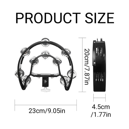 Double Row Hand Bell for Drum Set Professional Percussion Accessory Durable