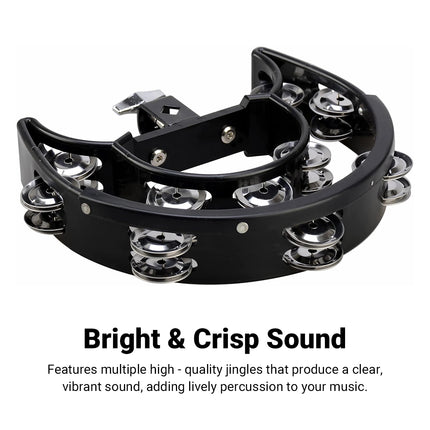 Double Row Hand Bell for Drum Set Professional Percussion Accessory Durable