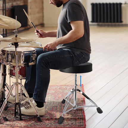Adjustable Height Drum Throne Sturdy Stool For Jazz Drums Universal Use All Ages