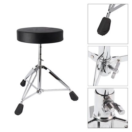 Adjustable Height Drum Throne Sturdy Stool For Jazz Drums Universal Use All Ages
