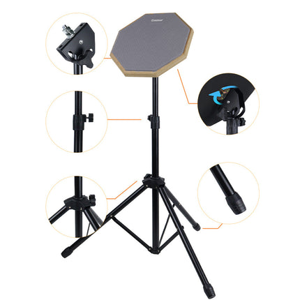 8 Inch Practice Pad Set For Mute Drum Suitable For Beginners Professionals