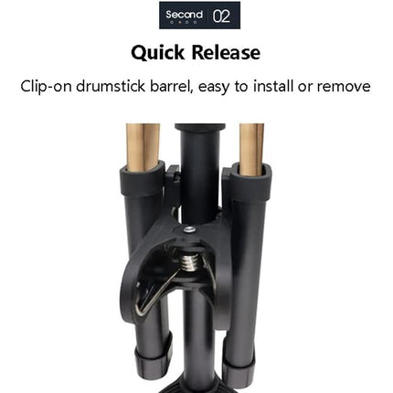 Drum Sticks Case Aluminum Alloy Clip Drum Stick Bag Stand Anti-slip Rubber Pad