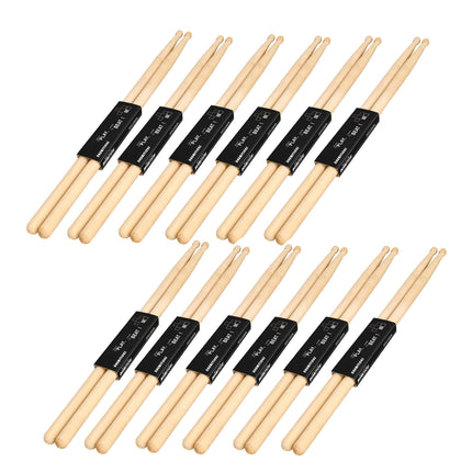 12 Pairs Drum 7A Professional Practice Solid Wood Drum Stick