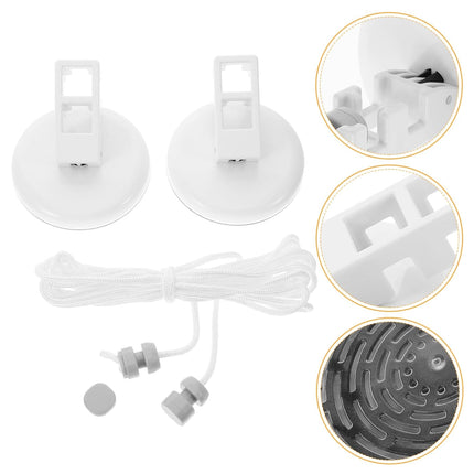 5m or 10m Wall-Mounted Suction Cup Clothesline Retractable Durable Sturdy Laundry