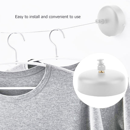 2.8m Length Stainless Steel Wall-Mounted Retractable Invisible Clothesline