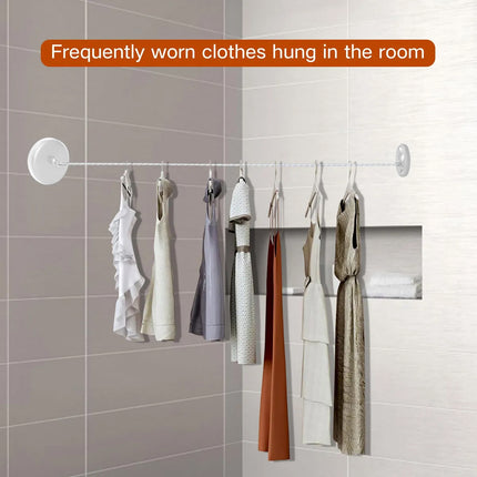 2.8m Length Stainless Steel Wall-Mounted Retractable Invisible Clothesline