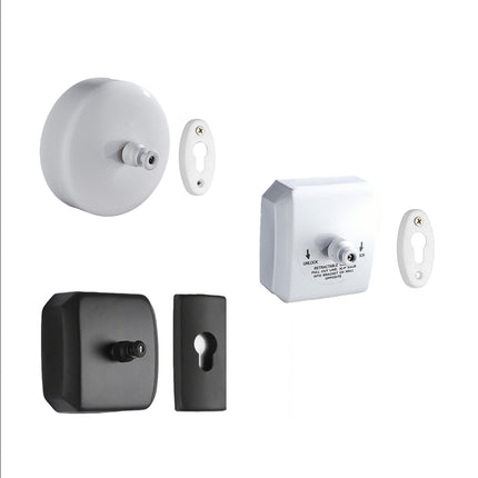 2.8m Length Stainless Steel Wall-Mounted Retractable Invisible Clothesline
