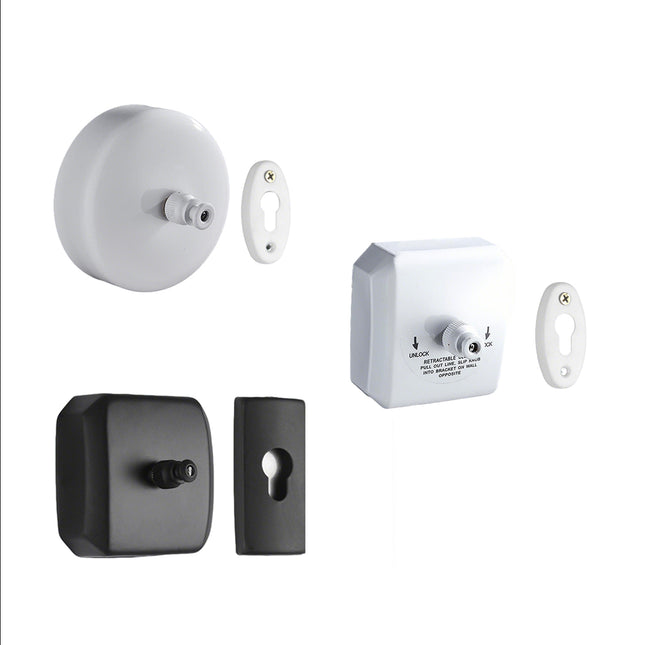 2.8m Length Stainless Steel Wall-Mounted Retractable Invisible Clothesline