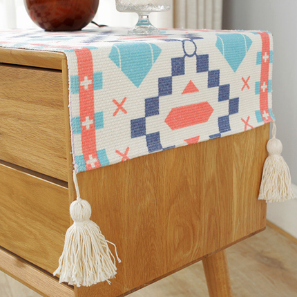 Bedside Table Cover Dustproof Tassel Tablecloth Decorative Nightstand Desk Protector