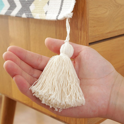 Bedside Table Cover Dustproof Tassel Tablecloth Decorative Nightstand Desk Protector