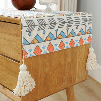 Bedside Table Cover Dustproof Tassel Tablecloth Decorative Nightstand Desk Protector