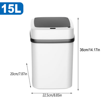 Automatic Sensor Trash Bin 12L Motion Kitchen Rubbish Can Touchless White