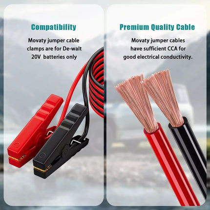 Portable Jumper Cables Car Emergency Starter Power For Vehicle Battery Boosting