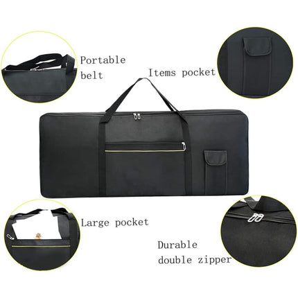 Electric Piano Bag Durable Oxford Cloth Fit 61/76/88Key WaterResistant Dustproof