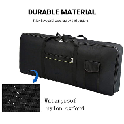 Electric Piano Bag Durable Oxford Cloth Fit 61/76/88Key WaterResistant Dustproof