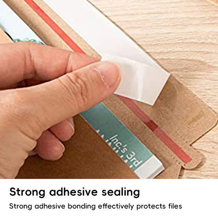 100PCS Small Kraft Paper Envelopes With Clear Window Self Seal Card Mailers