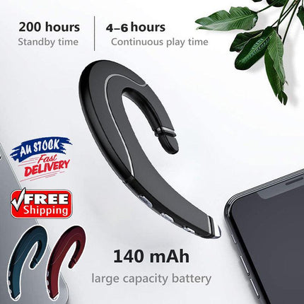 Bone Conduction Earphones Wireless Headphones Headset Sport Bluetooth Waterproof - Aimall