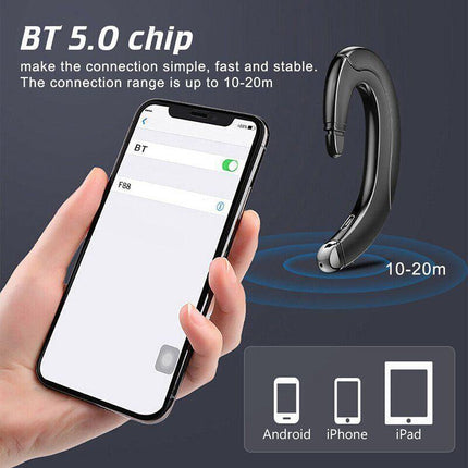 Bone Conduction Earphones Wireless Headphones Headset Sport Bluetooth Waterproof - Aimall