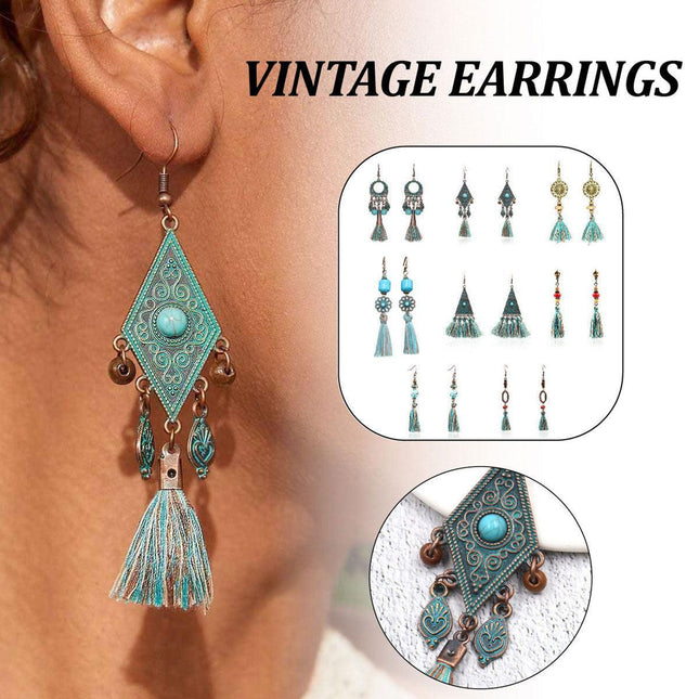 Vintage Tassel Earrings for Women Long Ethnic Style Dangle Fashion Jewellery