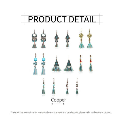 Vintage Tassel Earrings for Women Long Ethnic Style Dangle Fashion Jewellery