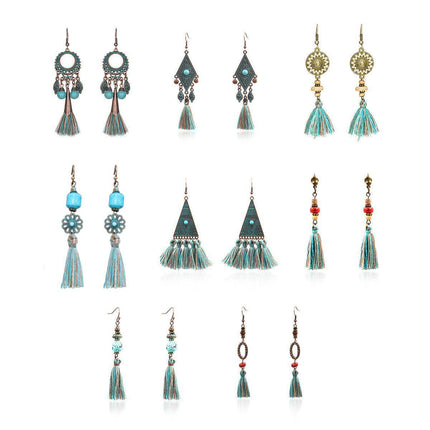 Vintage Tassel Earrings for Women Long Ethnic Style Dangle Fashion Jewellery