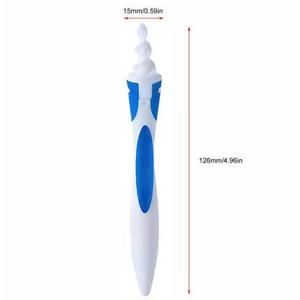Ear Cleaner with Spiral Silicone Tips for Wax Removal Soft Swab Tool 1 or 2 Set