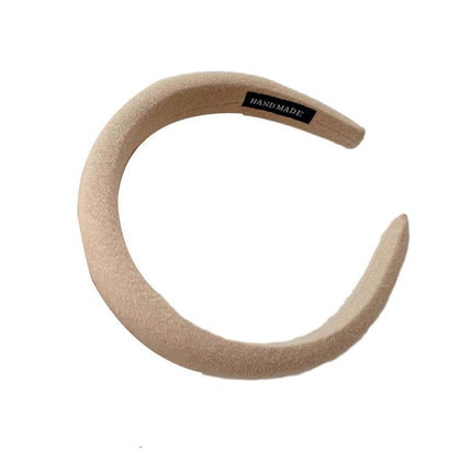 Women Thick Padded Wide Headband Sponge Hairband Wedding Party Plain - Aimall