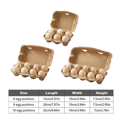 50PCS Egg Tray Box 6/8/10-Grid Shockproof Safe for Home Kitchen Food Storage Use