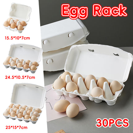 30PCS Pulp Egg Rack Durable Leak-Proof Groove Design for Chicken Eggs Storage