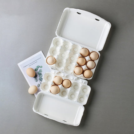 30PCS Pulp Egg Rack Durable Leak-Proof Groove Design for Chicken Eggs Storage