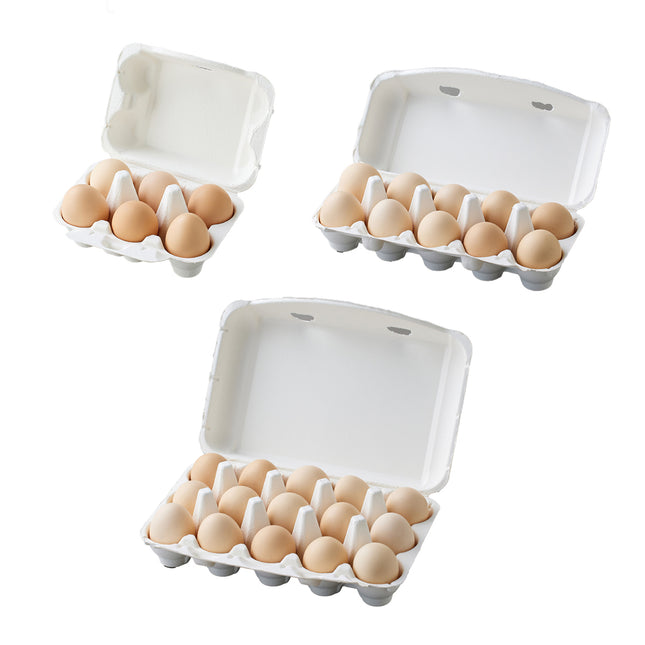 30PCS Pulp Egg Rack Durable Leak-Proof Groove Design for Chicken Eggs Storage