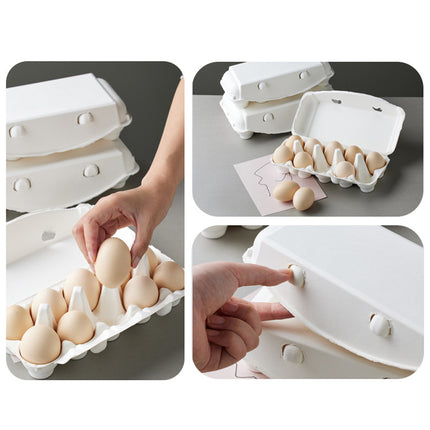 30PCS Pulp Egg Rack Durable Leak-Proof Groove Design for Chicken Eggs Storage