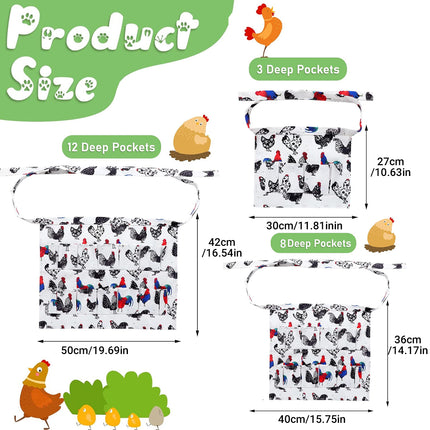 Chicken Egg Collecting Apron Farm Gathering Tool Pocket Storage Multiple Sizes AU