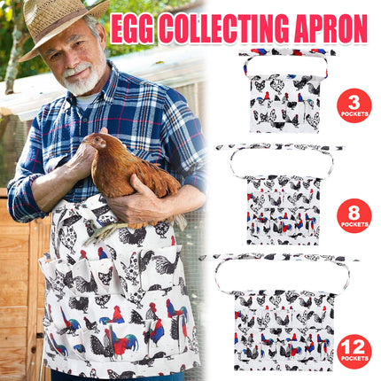 Chicken Egg Collecting Apron Farm Gathering Tool Pocket Storage Multiple Sizes AU