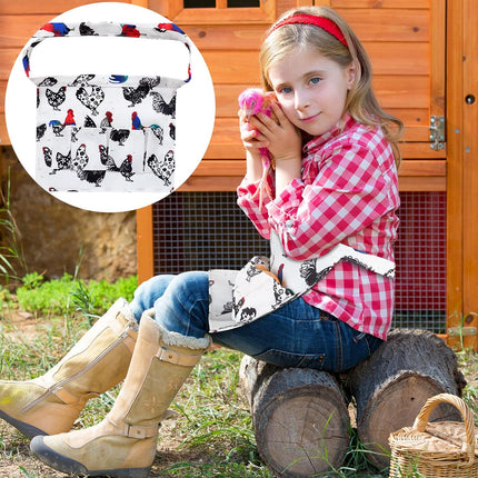 Chicken Egg Collecting Apron Farm Gathering Tool Pocket Storage Multiple Sizes AU