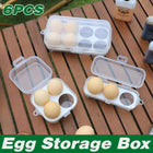 6PCS Portable Egg Storage Box Shockproof Sealed Plastic With Lid Camping Box